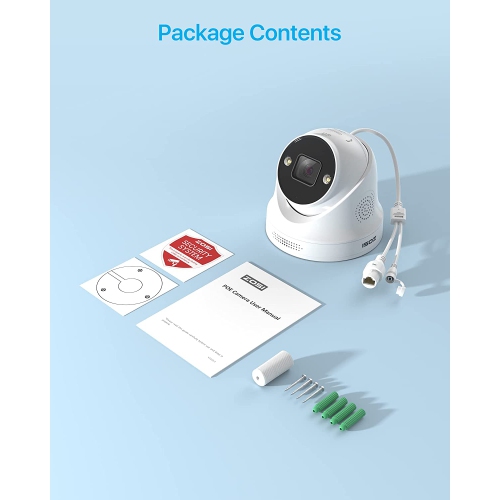 ZOSI 4K 8MP Add-On Wired PoE IP Security Camera for Outdoor Surveillance with 2-way Audio, Only Work with ZOSI PoE NVR Security System - 4 Packs