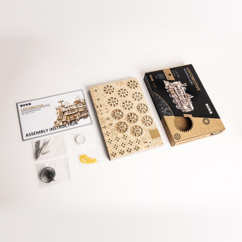 DIY 3D Moving Gears Puzzle - Locomotive - 349pcs