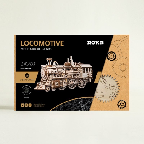 DIY 3D Moving Gears Puzzle - Locomotive - 349pcs