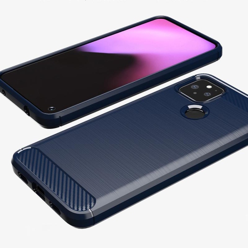 PANDACO Navy Brushed Metal Case for Google Pixel 4a 5G