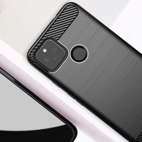 PANDACO Black Brushed Metal Case for Google Pixel 4a 5G