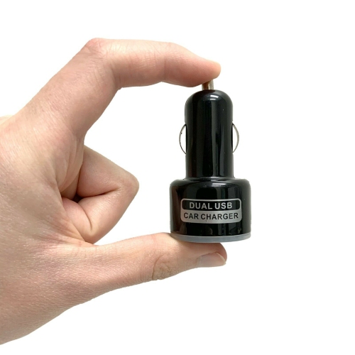 Chargeur double USB universel pour l’auto à DEL Blue Halo Light pour Apple, Samsung, Google, téléphones mobiles, tablettes,GPS, appareils photo