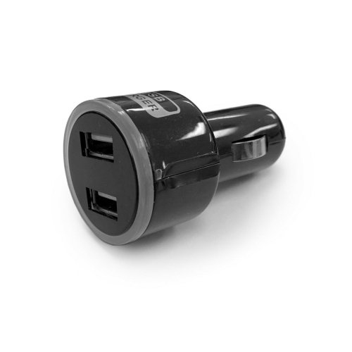 Chargeur double USB universel pour l’auto à DEL Blue Halo Light pour Apple, Samsung, Google, téléphones mobiles, tablettes,GPS, appareils photo