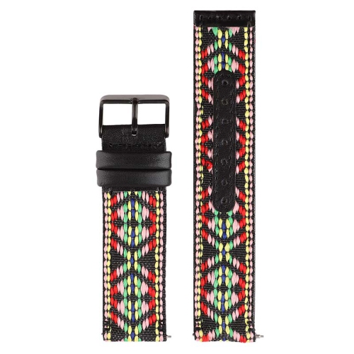StrapsCo Embroidered Leather Watch Band Strap for Fitbit Versa, Versa 2 & Versa Lite - Candy Bracelet