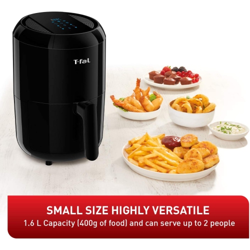 T-FAL 1.6L Easy Fry Compact Duo Digital Precision Air Fryer - Black