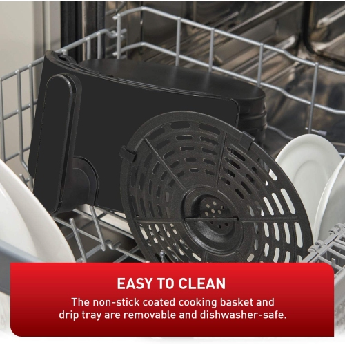 T-FAL 1.6L Easy Fry Compact Duo Digital Precision Air Fryer - Black