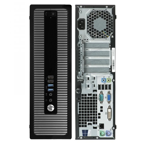 Refurbished - HP ProDesk 400 G1 SFF Desktop PC with NEW 27" Flat Monitor | Intel Core i3 4th Gen@3.2GHz | 8GB DDR3 RAM 512GB SSD | Windows 10 Pro