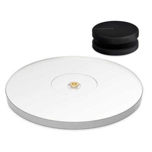 FLUANCE  High Density Frosted Acrylic Platter And 760 Gram Record Weight