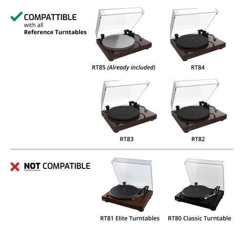 Fluance Vinyl Turntable Accessory Kit With Record And Stylus Anti-Static Brushes, Acrylic Platter and Record Weight