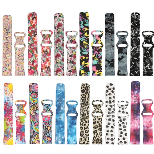 StrapsCo Pattern Print Silicone Rubber Watch Band Strap for Fitbit Sense - Short-Medium - Paw Print