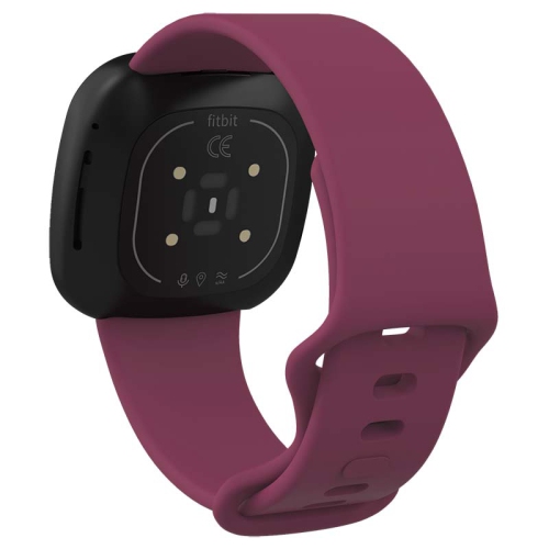 StrapsCo Silicone Rubber Infinity Watch Band Strap for Fitbit Versa 3 - Short-Medium - Purple