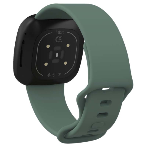 StrapsCo Silicone Rubber Infinity Watch Band Strap for Fitbit Versa 3 - Medium-Long - Green