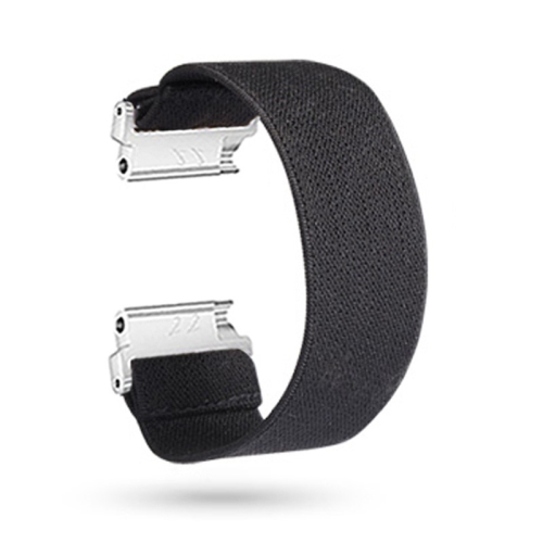 STRAPSCO  Nylon Elastic Watch Band Strap for Fitbit Versa & Versa 2 & Versa Lite - In Black