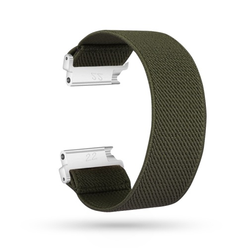 STRAPSCO  Nylon Elastic Watch Band Strap for Fitbit Versa & Versa 2 & Versa Lite - Army In Green