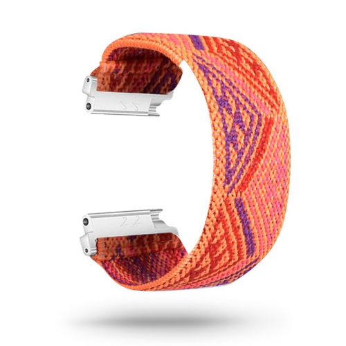 STRAPSCO  Nylon Elastic Watch Band Strap for Fitbit Versa & Versa 2 & Versa Lite - Neon Aztec In Multicolor