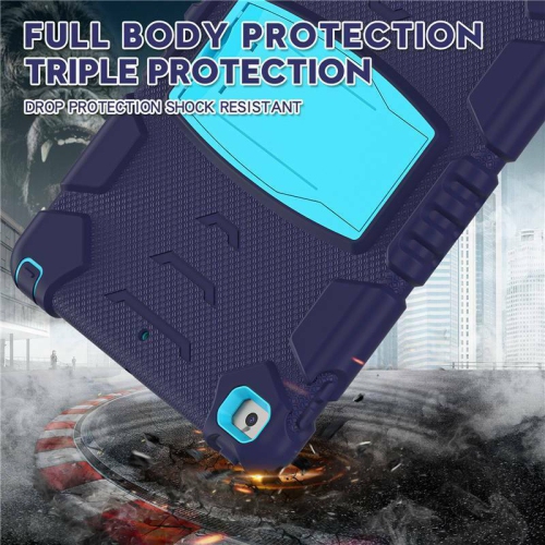 【CSmart】 Shockproof Heavy Duty Rugged Defender Hard Case Kickstand Cover for iPad Air 4 5 4th 5th Gen., Navy