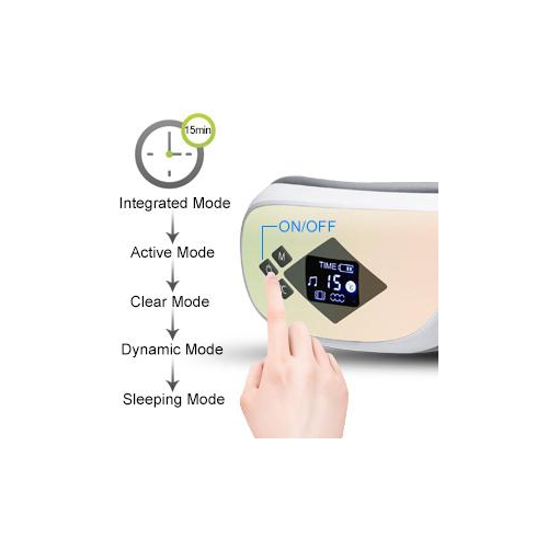 VGI Deluxe Electronic Intelligent Air Compression Eye Massager-Pearl White