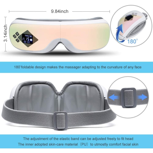 VGI Deluxe Electronic Intelligent Air Compression Eye Massager-Pearl White