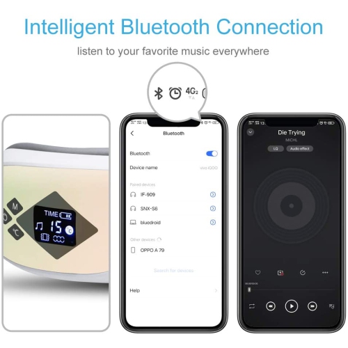 VGI Deluxe Electronic Intelligent Air Compression Eye Massager-Pearl White