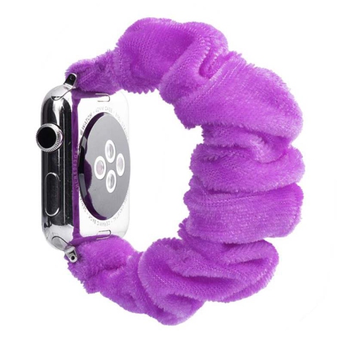 STRAPSCO  Fuzzy Elastic Scrunchie Band Strap for Apple Watch - 38MM - In Pink