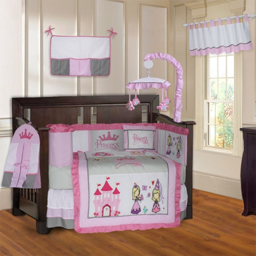 Babyfad Princess Pink 10 Piece Baby Crib Bedding Best Buy Canada