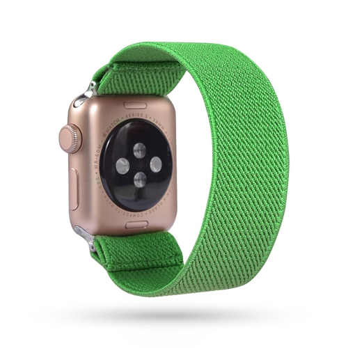 StrapsCo Nylon Elastic Band Strap for Apple Watch - 40mm - Green