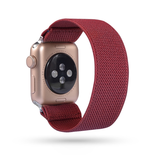 STRAPSCO  Nylon Elastic Band Strap for Apple Watch - 40MM - In Burgundy