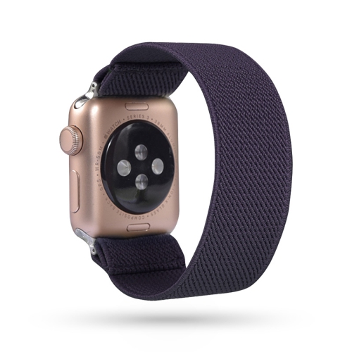 StrapsCo Bracelet Élastique en Nylon pour Apple Watch 38mm 40mm 42mm 44mm - Bleu indigo