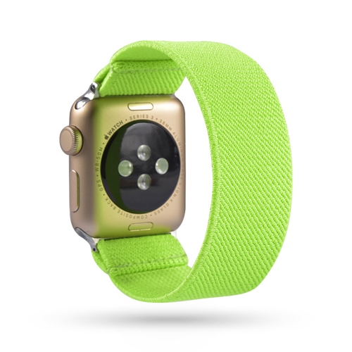 StrapsCo Nylon Elastic Band Strap for Apple Watch - 40mm - Lime Green