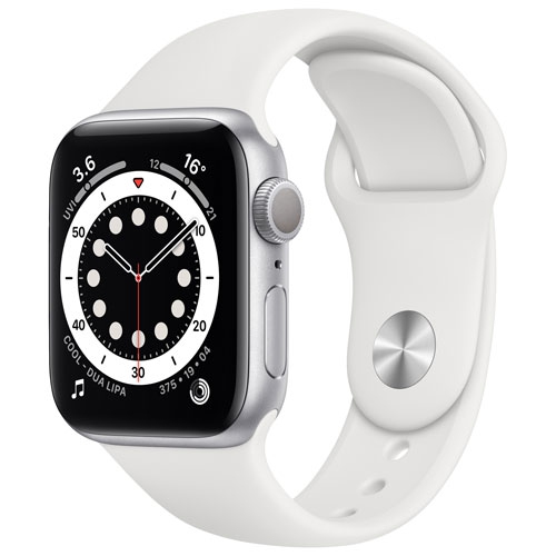 Apple Watch Series 6 40mm Silver Aluminum Case with White Sport Band - Open Box