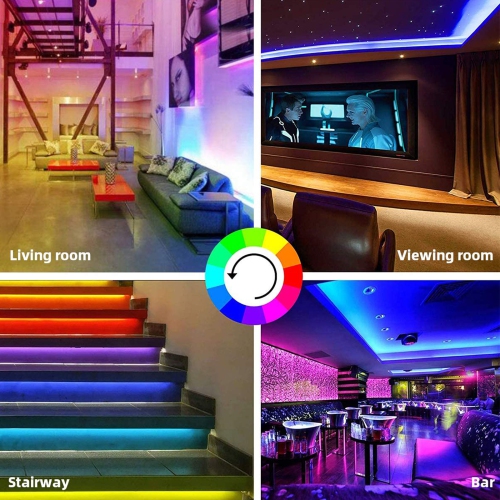 2 Pack of Navor LED Light Strip, 10M/32.8ft 300 LED RGB SMD 5050 Color Changing with 44 Keys Remote Control, IP65 Waterproof