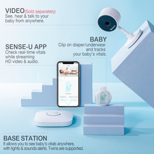 Sense-U Baby Breathing Monitor 3: Monitors Infant Breathing