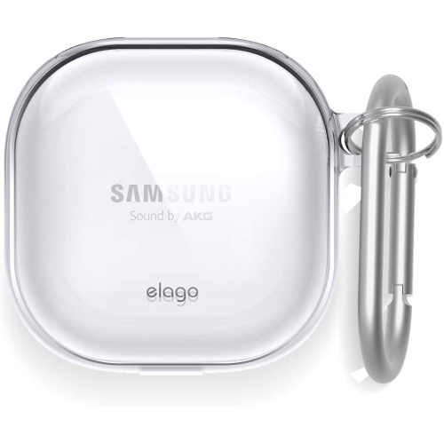 ELAGO  Clear Galaxy Buds Live Case With Keychain Designed for Samsung Galaxy Buds Live (2020) - Gel Tape Included