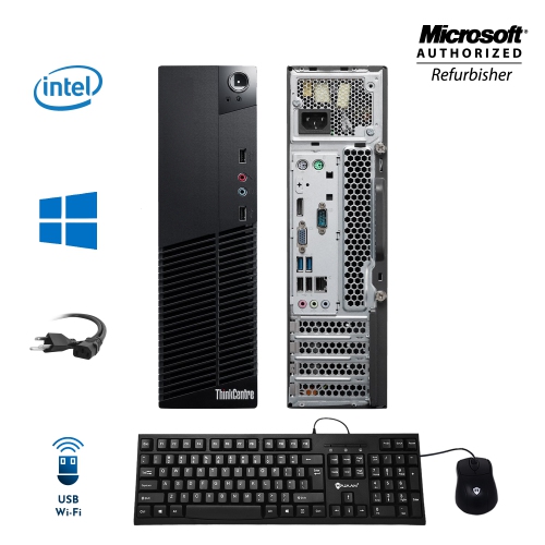 Refurbished - Lenovo ThinkCentre M73 SFF Desktop Computer PC | Intel Core i7-4770 @ 3.4GHz 8GB DDR3 RAM 256GB SSD | Windows10 Home WiFi HDMI(2015