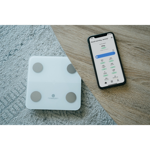 NOERDEN MINIMI Smart Scale White Mini Smart Body Scale with Bluetooth Detailed body composition analysis