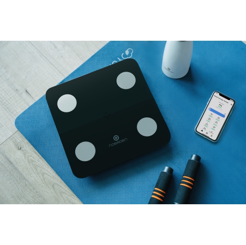 NOERDEN - Smart Body Scale Minimi - Scale for Body Weight with Step-On Technology, Bluetooth, LED Display, Tempered Glass, BIA Advanced Technology, 4