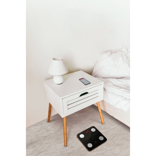 NOERDEN - Smart Body Scale Minimi - Scale for Body Weight with Step-On Technology, Bluetooth, LED Display, Tempered Glass, BIA Advanced Technology, 4