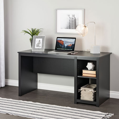 Sonoma Home Office Computer Desk with 2 Shelves - Black | Best Buy Canada