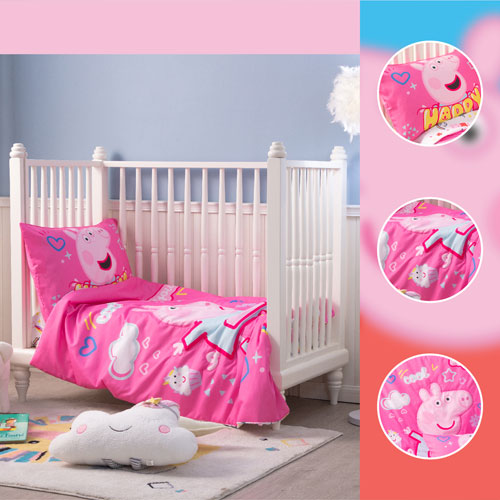 Peppa Pig 3-Piece Toddler Bedding Set - Pink