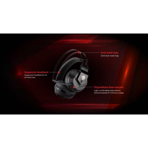 Mad Catz F.R.E.Q. 2 Over-Ear Headphones with Mic