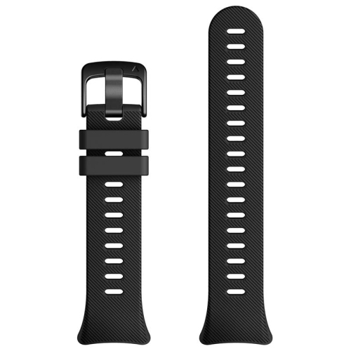 Bracelet en caoutchouc de silicone de StrapsCo pour montres Forerunner 45/45S/Swim 2 de Garmin - Noir