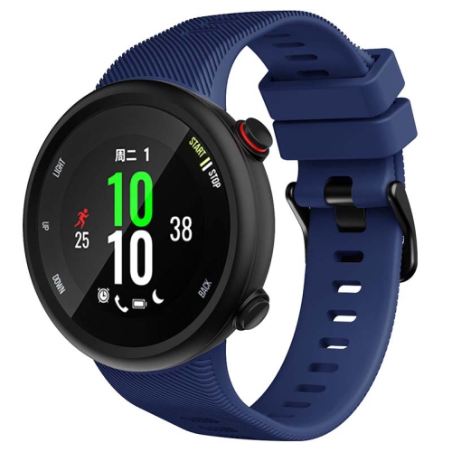 StrapsCo Silicone Rubber Watch Band Strap for Garmin Forerunner 45 / 45S / Swim 2 - Blue