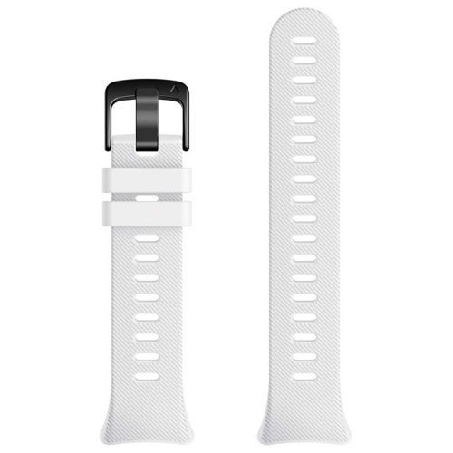 Bracelet en caoutchouc de silicone de StrapsCo pour montres Forerunner 45/45S/Swim 2 de Garmin - Blanc