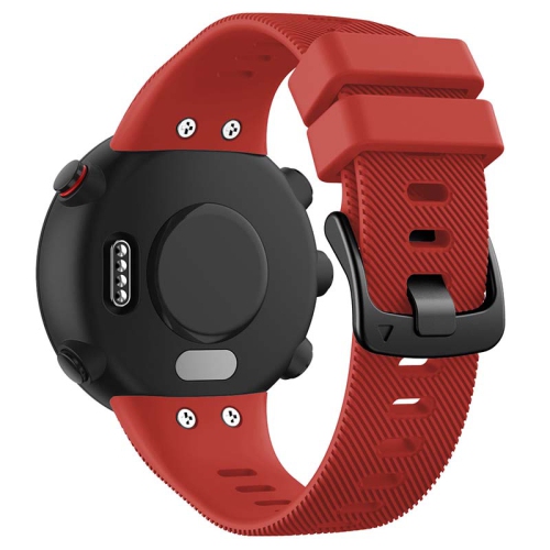 StrapsCo Silicone Rubber Watch Band Strap for Garmin Forerunner 45 / 45S / Swim 2 - Red