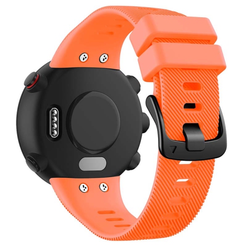 StrapsCo Silicone Rubber Watch Band Strap for Garmin Forerunner 45 / 45S / Swim 2 - Orange