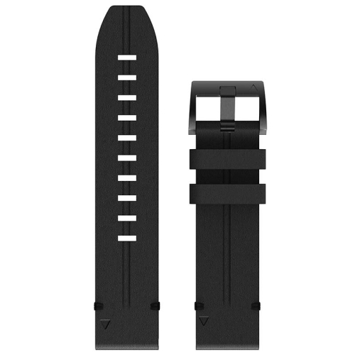 Thick Genuine Leather Watch Band Strap for Garmin Fenix 3 / 3 HR / 5X / 5X Plus / 6X / Quatix 3 - Black