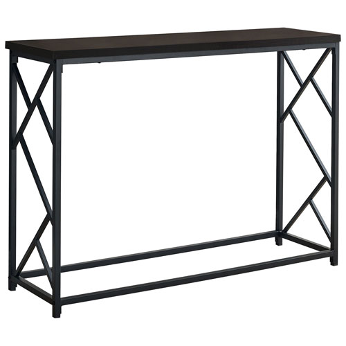 Table d'applique rectangulaire contemporaine de Monarch - Expresso/Noir