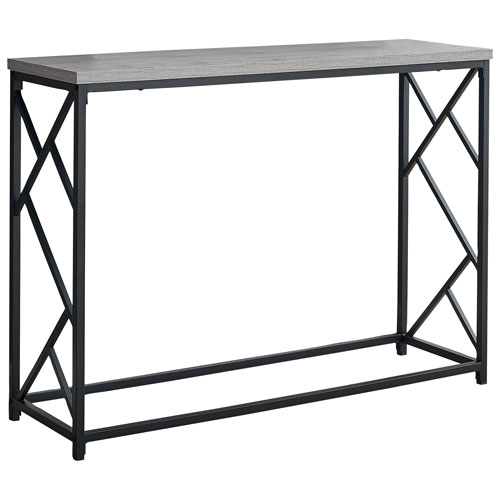Table d'applique rectangulaire contemporaine de Monarch - Gris/Noir