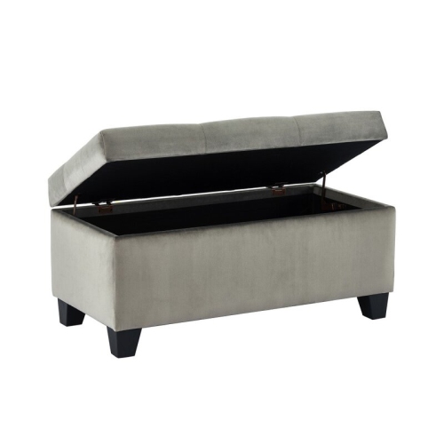 Pouf de rangement en velours Sophia d’Infinite Imports