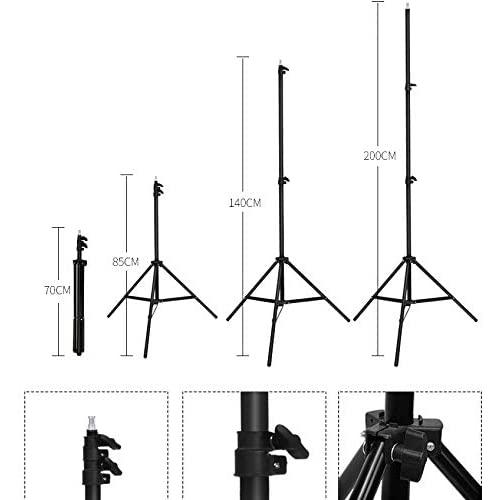 2PCS Trousse d'éclairage continu pour studio photo professionnel de Vivider 20 x 28 po avec support réglable 2 M et ampoule DEL à intensité